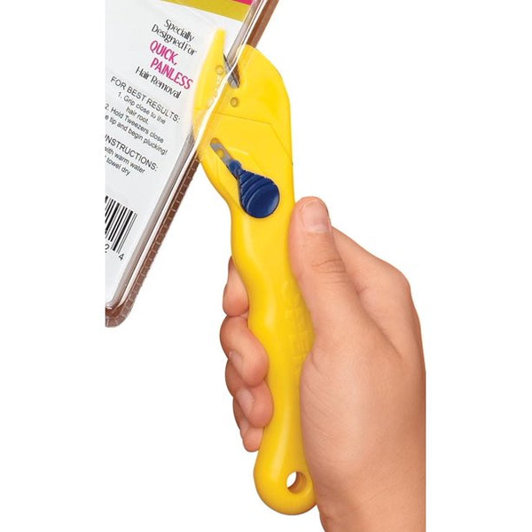 New Clamshell Package Opener, "The Amazing Open It" Stop struggling with those stubborn plastic packages! This Handy Dual Blade package opener is all you need!