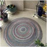 New Wayfair Orval Handmade Green Indoor/Outdoor Rug, Braided! 4 Ft Round! Retails $429+