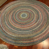 New Wayfair Orval Handmade Green Indoor/Outdoor Rug, Braided! 4 Ft Round! Retails $429+