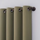 New Sun Zero Oslo Home Theatre Grade Extreme Blackout Grommet Curtain Panels in Olive, 52WX84L! Retails $95+ Winner can buy 1 more set at winning bid!