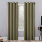New Sun Zero Oslo Home Theatre Grade Extreme Blackout Grommet Curtain Panels in Olive, 52WX84L! Retails $95+ Winner can buy 1 more set at winning bid!
