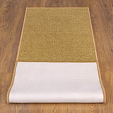 New Ottomanson Ottohome Collection Runner Rug, 2'7" x 10' in Camel! non skid rubber backing!