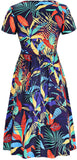 New OUGES Women's Short/Long Sleeve Midi Dress V Neck Button Down Skater Dress with Pockets, Sz S!