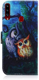EMAXELERR Samsung Galaxy A20S Case Cover Stylish Shockproof PU Leather Flip Folio Bookstyle Slim Magnetic Wallet Protection Case Stand Card Slot Case for Samsung Galaxy A20S TXC Oil Painting owl