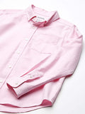 New Amazon Essentials Boys' Long-Sleeve Uniform Oxford Shirt, Pale Pink, Sz XL!