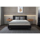 New in Box, Full/Double Platform Bed Upholstered in high quality Faux Leather Ultra Soft Chocolate Brown - No Boxspring required with slats provided - Retails for $620 w/tax