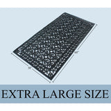 New Wayfair Black Totnes First Impression Rubber Paisley 60 in. x 30 in. Non-Slip Outdoor Door Mat, Black! Retails $130+