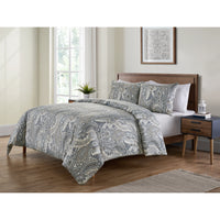Brand new VCNY Palila Paisley Duvet Set in Grey! Fits Full/Queen!