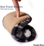 Brand new Panda Bros Slipper Socks Soft Cozy Thick House Indoor Boot Sock Shoes with Anti-Skid Bottom Soles for Men Black/grey Plaid, Fits 10-13