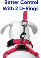 Pawtitas Pet Soft Adjustable Step-in Reflective Puppy / Dog Harness Small Pink