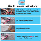 Pawtitas Pet Soft Adjustable Step-in Reflective Puppy / Dog Harness Small Pink