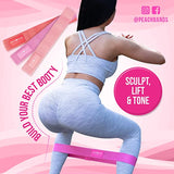 New Peach Bands Hip Band Set - Fabric Booty Resistance Bands for Leg and Butt Workouts