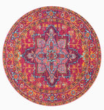 New Wayfair nuLOOM RZBD32A Fancy Persian Vonda Round Rug, 5' Round, Pink, Retails $140+