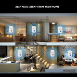 New 4 Pack Ultrasonic Pest Repellers! Safe for Humans & Pets! Eliminates insects, rodents & bed bugs! Just plug into outlets