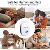 New 4 Pack Ultrasonic Pest Repellers! Safe for Humans & Pets! Eliminates insects, rodents & bed bugs! Just plug into outlets
