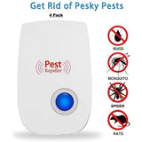 New 4 Pack Ultrasonic Pest Repellers! Safe for Humans & Pets! Eliminates insects, rodents & bed bugs! Just plug into outlets