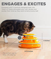 New Tower of Tracks Ball and Track Interactive Toy for Cats, Fun Cat Game by Petstages