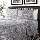 New Wayfair Pfeiffer Paisly & Damask Quilt Set by Andover Mills in Twin/Twin XL! Black! RETAILS $90+
