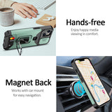 New Nvollnoe for iPhone 13 Heavy Duty Protective Case with Sliding Camera Cover and Card Holder, Screen Protector Magnetic Kickstand for iPhone 13(Green)