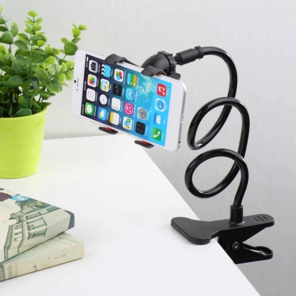 New Universal Mobile Phone Holder Lip Stand Telescopic Type Multifunction Flexible Mobile Phone Holder for Desk and Bedding Table Clip Bracket