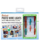 Awesome LED Photo Clips String lights on 15 Feet of flexible wire with timer, warm white. Enhance any space with your favourite pics, clippings, notes or cards!