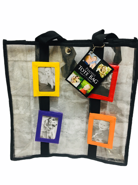 Reusable Photo Tote Bag, holds 2x3 photos! See through design, great for all year round use!