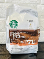 New sealed large bag of Starbucks Pike Place Roast Chocolate & Toasted Nut, Ground Medium Roast 793g, BB 5/22