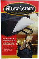 Travel Double Pillow Caddy Black Carrying Case Cushion Holder Shoulder Strap