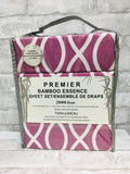 Brand new in package! Premier Bamboo Essence 3 Piece Deep Pocket Sheet set, Twin! Wrinkle, Fade & Stain Resistant! Purplish Pink!