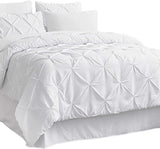 New in package! Mainstays Kiss Pleat Comforter Set, TWIN, White! Twin includes 1 sham