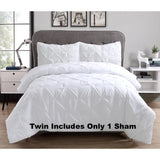 New in package! Mainstays Kiss Pleat Comforter Set, TWIN, White! Twin includes 1 sham