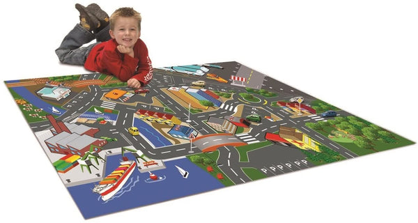 Large 40x55 Dickie Toys Play Felt Like Carpet Playmat! Easily folds away when not in use! (Mat Only-Vehicles & Accessories not included)