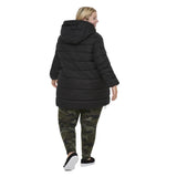 New George Plus Women's Wide Panel Puffer Winter Jacket in Black, Sz 2X!