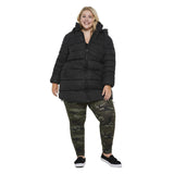 New George Plus Women's Wide Panel Puffer Winter Jacket in Black, Sz 2X!
