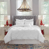 New Wayfair Queen Comforter Allain 100% Cotton 200 TC 6 Piece Comforter Set, white! Retails 283 w/tax!