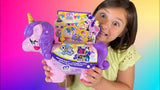 New Polly Pocket Unicorn Party Large Compact Playset with Micro Polly & Lila Dolls, 25+ Surprises to Discover & Fun Princess Party Play Areas: Bouncy House, Castle, Swings, Water Floatie & More