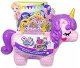 New Polly Pocket Unicorn Party Large Compact Playset with Micro Polly & Lila Dolls, 25+ Surprises to Discover & Fun Princess Party Play Areas: Bouncy House, Castle, Swings, Water Floatie & More