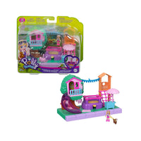 New Polly Pocket Pollyville Playground Adventure Playset, Micro Polly Doll, Treehouse, Slide, Bouncy Castle, Jungle Gym, Ice Cream Cart, Peaches Figure & More, Great Gift for Ages 4 Years Old & Up! Slight damage to package!