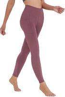 New Polygon Yoga Pants for Women, High Waisted Leggings with Pockets, Tummy Control Non See Through Workout Pants in Rose Pink, Sz S!