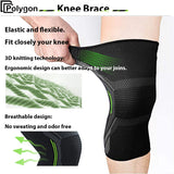 New Polygon Knee Support Brace 2 Pack, Polygon Knee Compression Sleeve for Running, Arthritis, ACL, Meniscus Tear, Sports, Joint Pain Relief and Injury Recovery (S)
