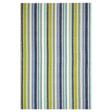 New Wayfair Dash & Albert Pond Stripe Striped Handmade Handwoven Blue/Green Indoor / Outdoor Area Rug, 2Ft X 3Ft! Retails $96+