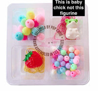 New Nordstrom DELUXE POP CUTIE NECKLACE DIY BOX (MAKE YOUR OWN NECKLACES) THIS ONE IS STRAWBERRY & BABY CHICK