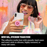 New PopSockets PopGrip: Phone Grip and Phone Stand, Collapsible, Swappable Top, Rose All Day