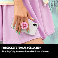 New PopSockets PopGrip: Phone Grip and Phone Stand, Collapsible, Swappable Top, Rose All Day