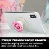 New PopSockets PopGrip: Phone Grip and Phone Stand, Collapsible, Swappable Top, Rose All Day