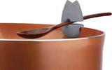 New Fox Run Cat and Owl Silicone Pot Clip Spoon Rest, Set of 2, Black & Grey! Retails $25+