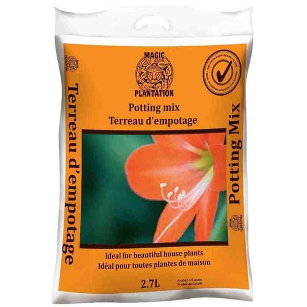 New Magic Plantation Potting Soil Mix 2.7L, Ideal for beautiful house plants.