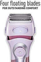 Panasonic Close Curves Ladies Shaver With Bikini Trimmer, Pink, 4 Blade Electric Shaver with Bikini Attachment- Wet/Dry