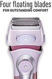 Panasonic Close Curves Ladies Shaver With Bikini Trimmer, Pink, 4 Blade Electric Shaver with Bikini Attachment- Wet/Dry