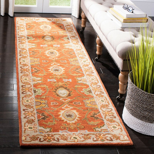 New Wayfair Cranmore Oriental Handmade Tufted Wool Rust/Beige Area Rug, 2'6" x 6' , Rust / Beige! Retails $258+
